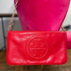 Red Tory Burch Reva Clutch